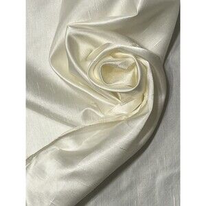 3 1/3 Yards 46” Wide Ivory Polyester / Rayon Satin Shantung / Shantung Satin